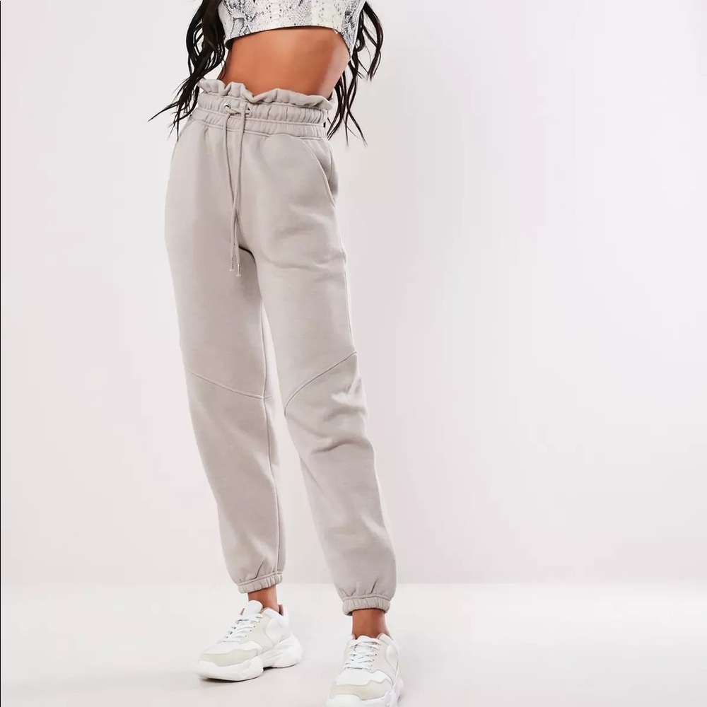 Missguided ruffle high waisted sweatpants